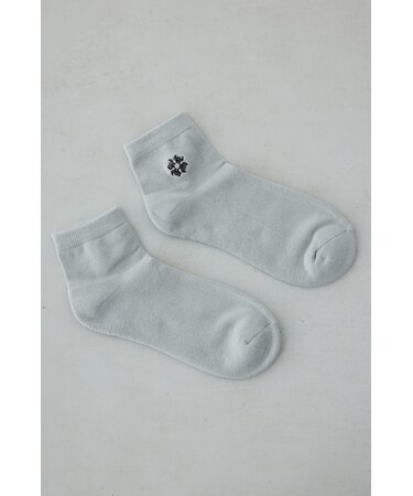 ワンポイント刺繍アンクルソックス