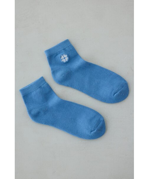 ワンポイント刺繍アンクルソックス