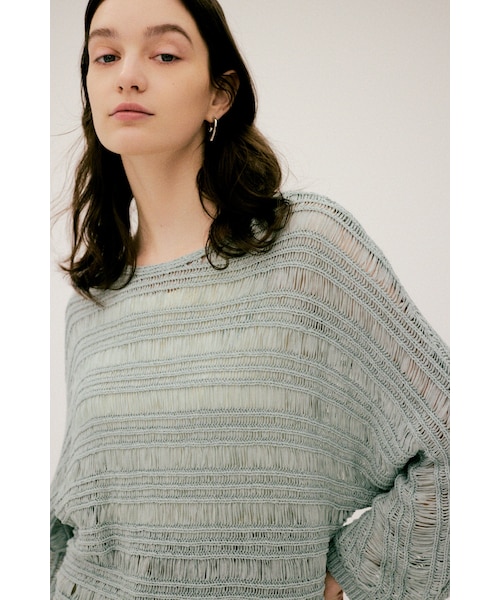 ビアズリー　テープヤーンドルマンニット AZUL BY MOUSSY | テープヤーンドルマンニットトップス (ニット