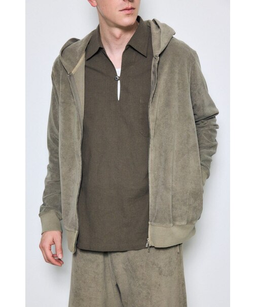 ソフトパイルジップアップフーディー