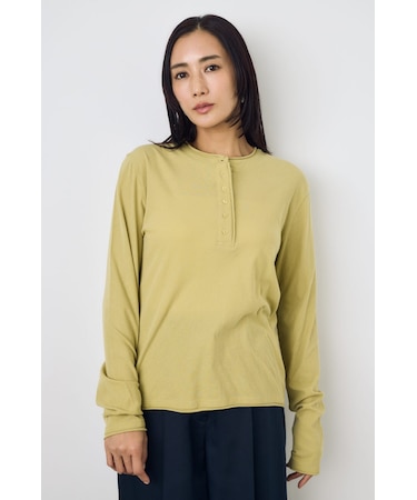 ドライタッチ ヘンリーネックトップス