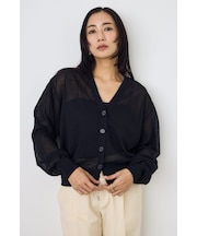 シアーニットカーディガン