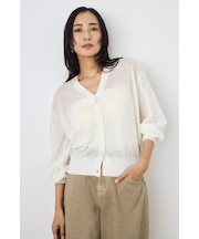 シアーニットカーディガン