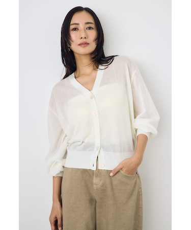 シアーニットカーディガン