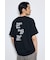 引き揃え天竺バックメッセージロゴTシャツ