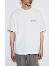 引き揃え天竺バックメッセージロゴTシャツ