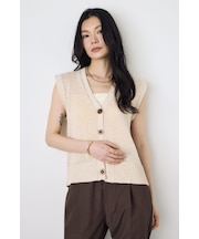 テープヤーンニットジレ