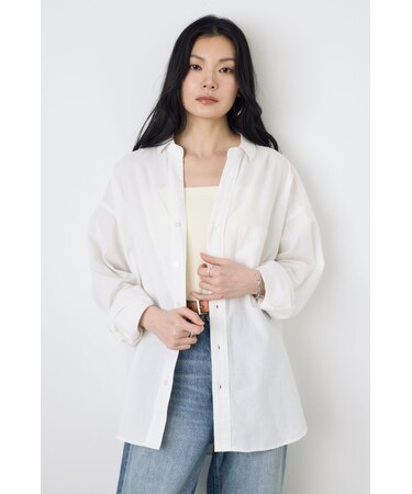 フレンチリネンCOOLMAXアーバンリラックスシャツ