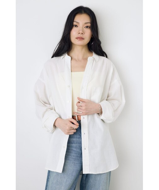 フレンチリネンCOOLMAXアーバンリラックスシャツ