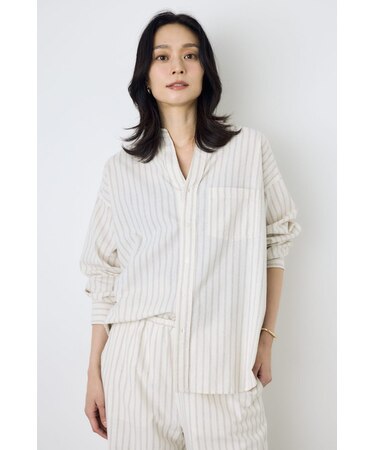 フレンチリネンCOOLMAXアーバンリラックスシャツ