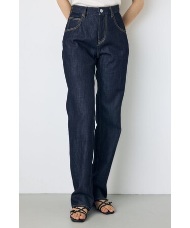 【WEB限定】AZUL DENIM センタープレスストレートデニム ロング丈