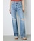 【WEB限定】AZUL DENIM ダメージストレートデニム ロング丈
