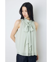 シフォンノースリーブブラウス