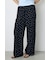 ドット刺繍ワイドパンツ