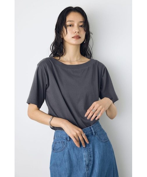 【接触冷感】ワンショルダーカットトップス