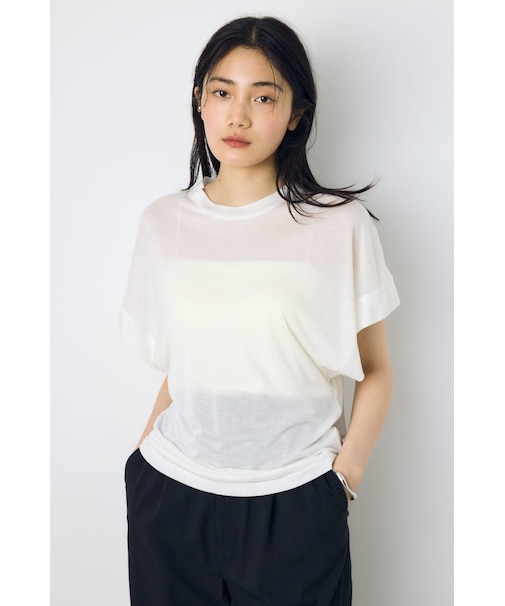 ドレープフレンチスリーブTシャツ