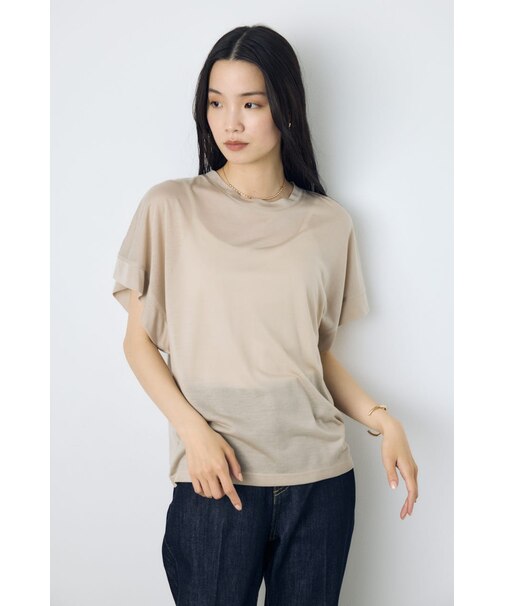 ドレープフレンチスリーブTシャツ