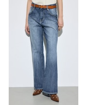 AZUL DENIM センタープレスフレアデニム
