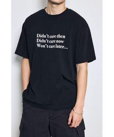 引き揃え天竺Didn't care Tシャツ