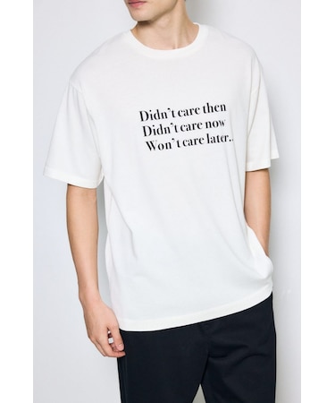 引き揃え天竺Didn't care Tシャツ