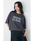 ドロップショルダーロゴ5分袖Tシャツ
