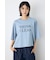 ドロップショルダーロゴ5分袖Tシャツ