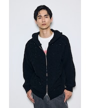 【ぬくもち】ジップアップニットフーディー