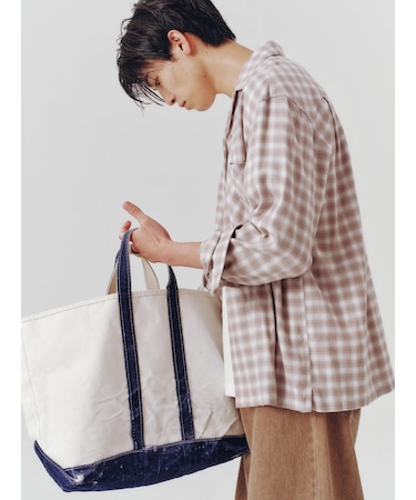オンブレチェックシャツ