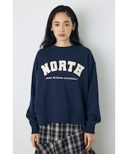カレッジワッペンロゴ裏毛トップス