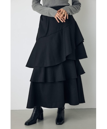 アシンメトリーティアードスカート