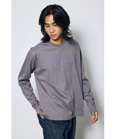 配色厚盛ラバープリントロンT