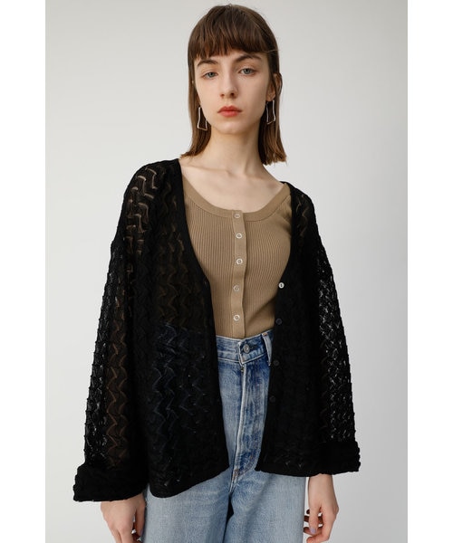 GEOMETRIC KNIT カーディガン｜マウジーの通販｜&mall（アンド