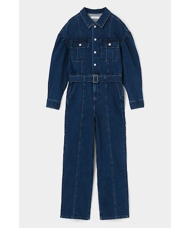 VOLUME SLEEVE DENIM ジャンプスーツ