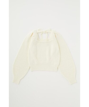 BACK RIBBON ニットトップス