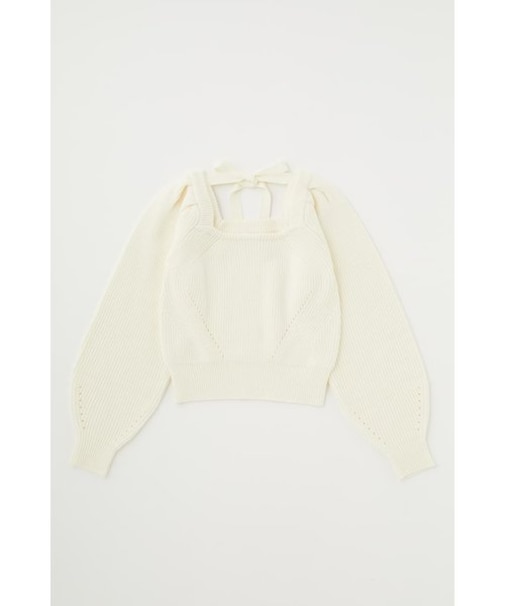 BACK RIBBON ニットトップス