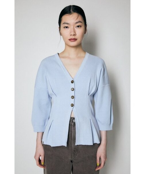 WAIST FIT RIB KNIT カーディガン