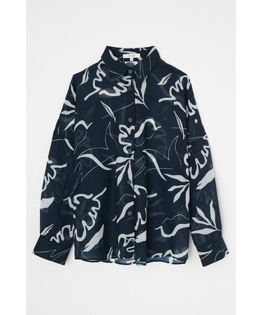 LEAF PATTERN SHEER シャツ