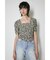 PUFF SLEEVE GATHERED トップス