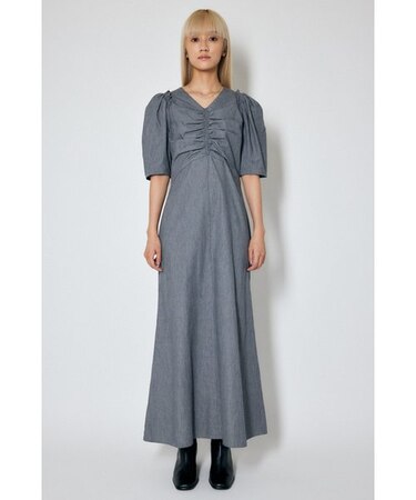 FRONT GATHER PUFF SLEEVE ワンピース