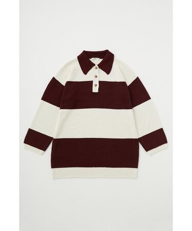 OVERSIZED ニットポロ