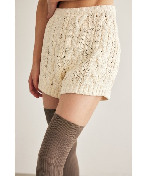 M_】CABLE KNIT ショートパンツ｜マウジーの通販｜&mall（アンドモール）三井ショッピングパーク公式通販