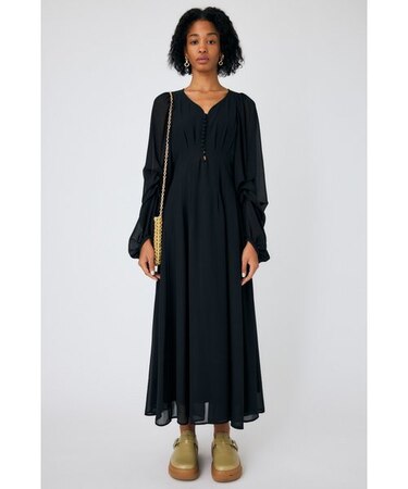 VOLUME SLEEVE ロングドレス