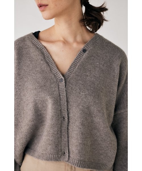 M_】CROP KNIT BUTTON UP カーディガン｜マウジーの通販｜&mall