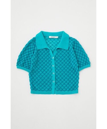 OPENWORK KNIT POLO