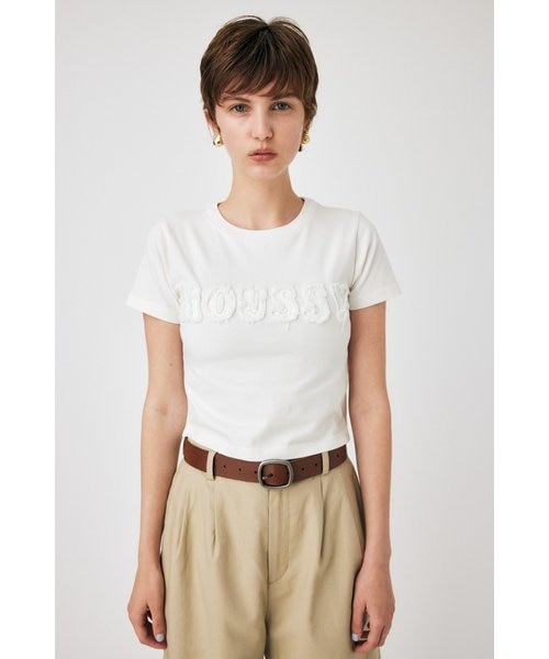 【完売品】未使用タグ付きPATCH LACE MOUSSY TINY Tシャツ moussy｜PATCH LACE MOUSSY TINY Tシャツ | Rakuten Fashion