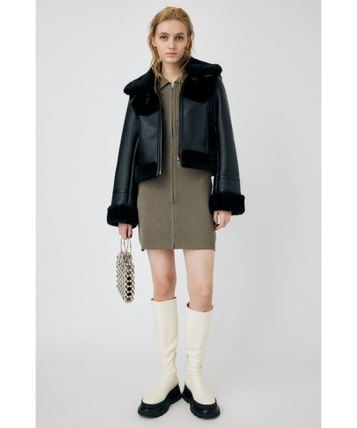 ZIP UP LS MINI ドレス｜マウジーの通販｜&mall（アンドモール
