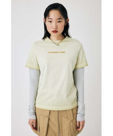 LAYERED LIKE EMBROIDERY LS Tシャツ