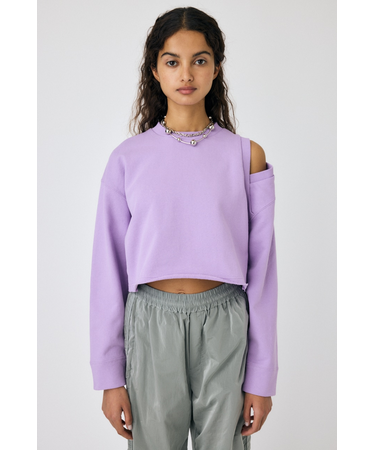 SHOULDER CUT CROPPED トップス