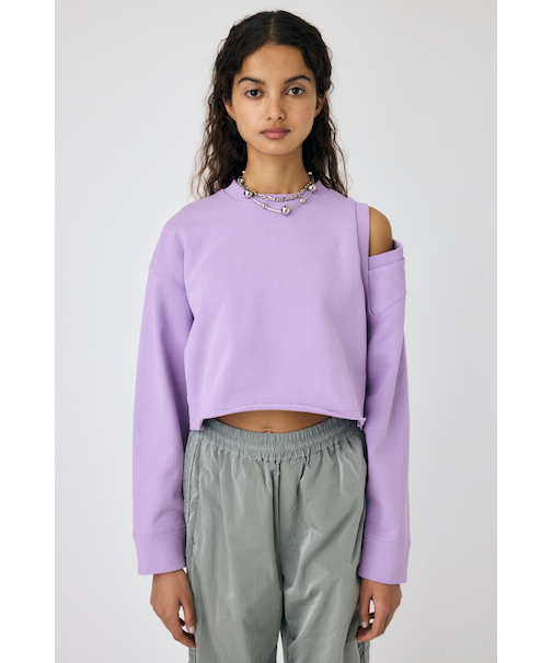 SHOULDER CUT CROPPED トップス