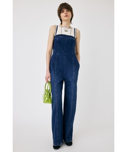 BACK SLIT DENIM オールインワン｜マウジーの通販｜&mall（アンド
